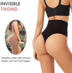 Invisible seamless thong shaper for women designed to smooth waist without bulk