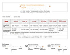Size guide for invisible seamless thong shaper with high waist tummy control fit