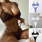 Ribbed Triangle Bikini Set