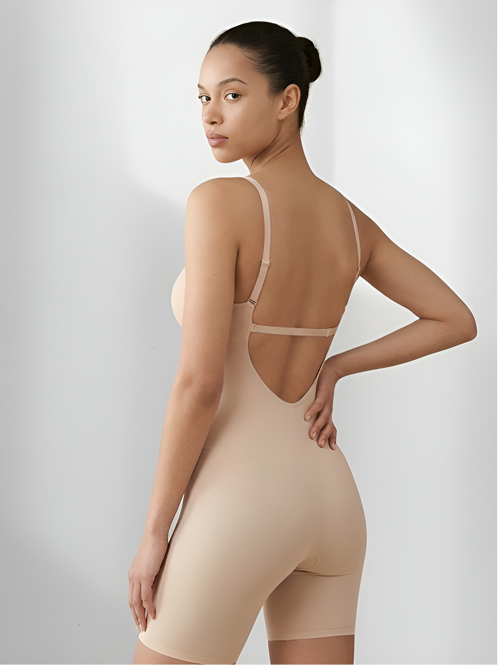 Backless Shorts Bodysuit