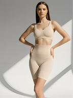 Nude high-waist tummy control shorts for women with smooth sculpting and shaping fit