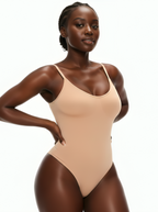 Nude soft shaping bodysuit for women with smooth tummy control and everyday sculpting fit