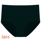 Black seamless women’s briefs 3-pack with high waist everyday comfort