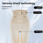 High-waist tummy control shorts with waist compression zones and breathable stretch fabric
