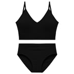 Black wireless underwear set for women with smooth everyday comfort