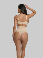 Nude seamless thong underwear back view