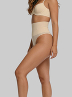 Nude seamless thong underwear side view